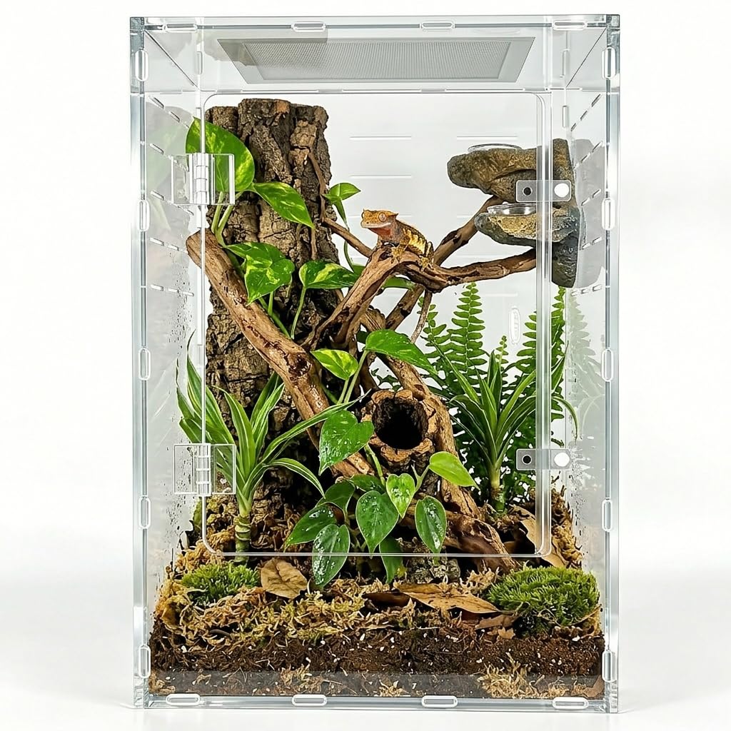 Amazon.com: 12x12x18 Clear Acrylic Reptile Enclosure, Front